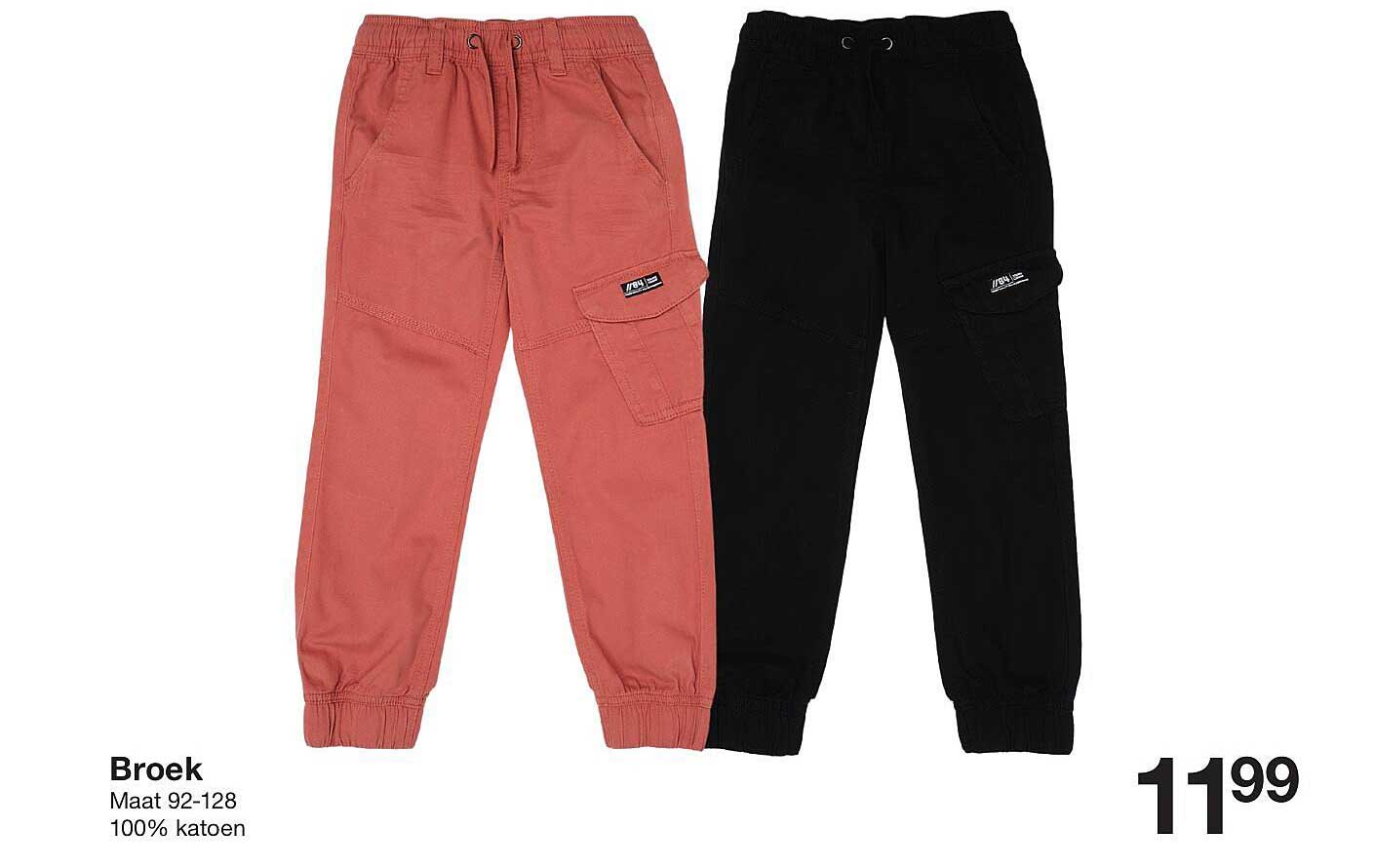 Broek Maat 92-128 100% katoen