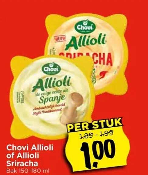 Chovi Allioli of Allioli Sriracha Bak 150-180 ml