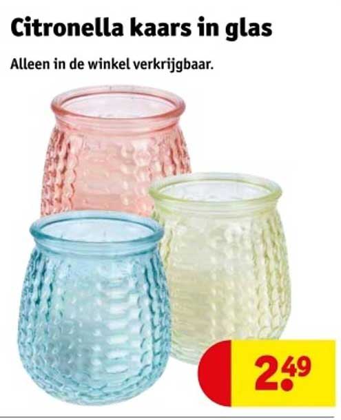 Citronella kaars in glas