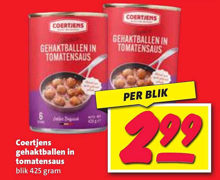 Coertjens gehaktballen in tomatensaus blik 425 gram