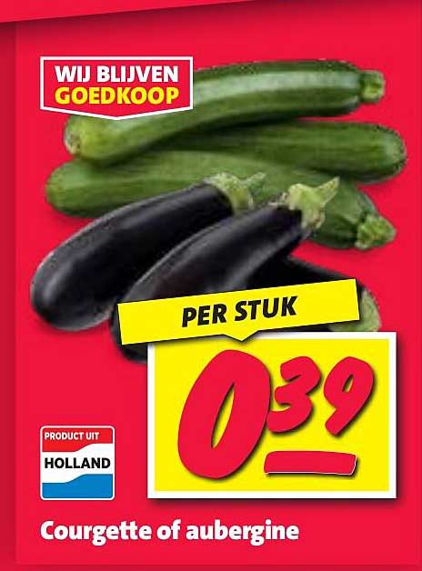 Courgette of aubergine per stuk