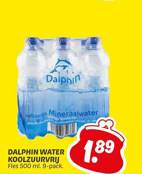 DALPHIN WATER KOOLZUURVRIJ FLES 500 ML. 9-PACK