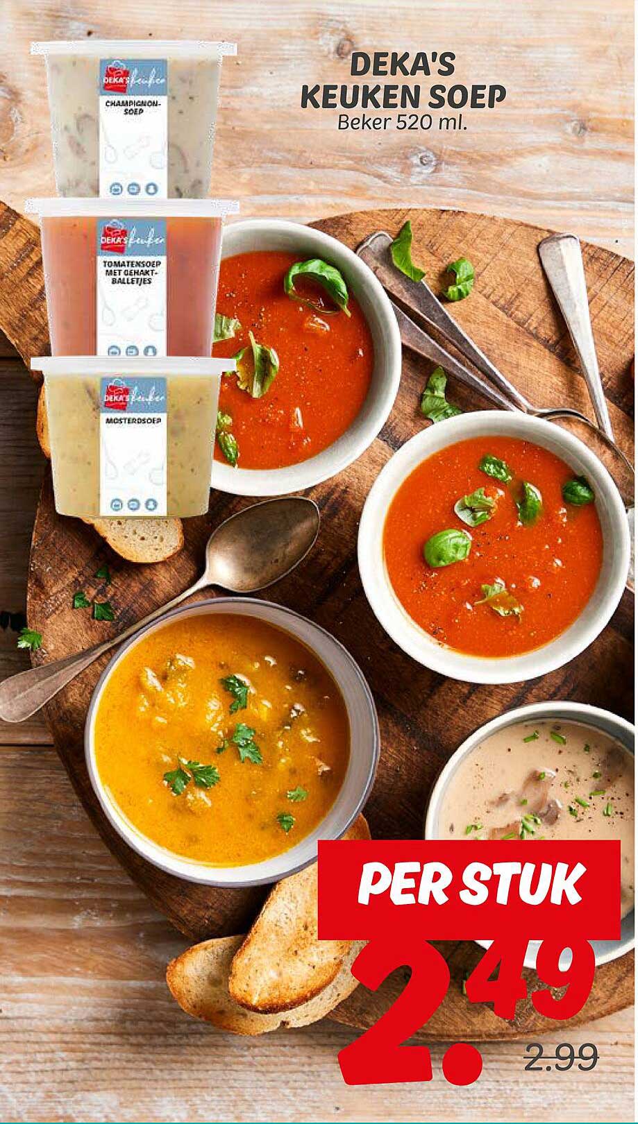 DEKA'S KEUKEN SOEP Beker 520 ml.