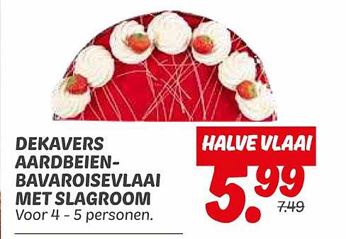 DEKAVERS AARDBEIEN-BAVAROISEVLAAI MET SLAGROOM