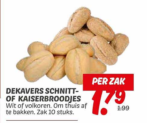 DEKAVERS SCHNITT- OF KAISERBROODJES
