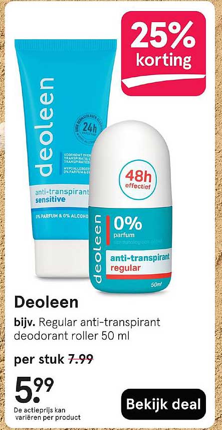 Deoleen anti-transpirant deodorant roller 50 ml