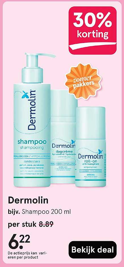 Dermolin bijv. Shampoo 200 ml