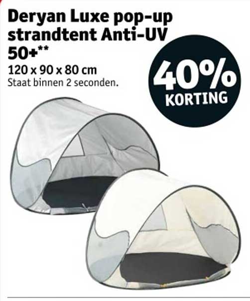 Deryan Luxe pop-up strandtent Anti-UV 50++