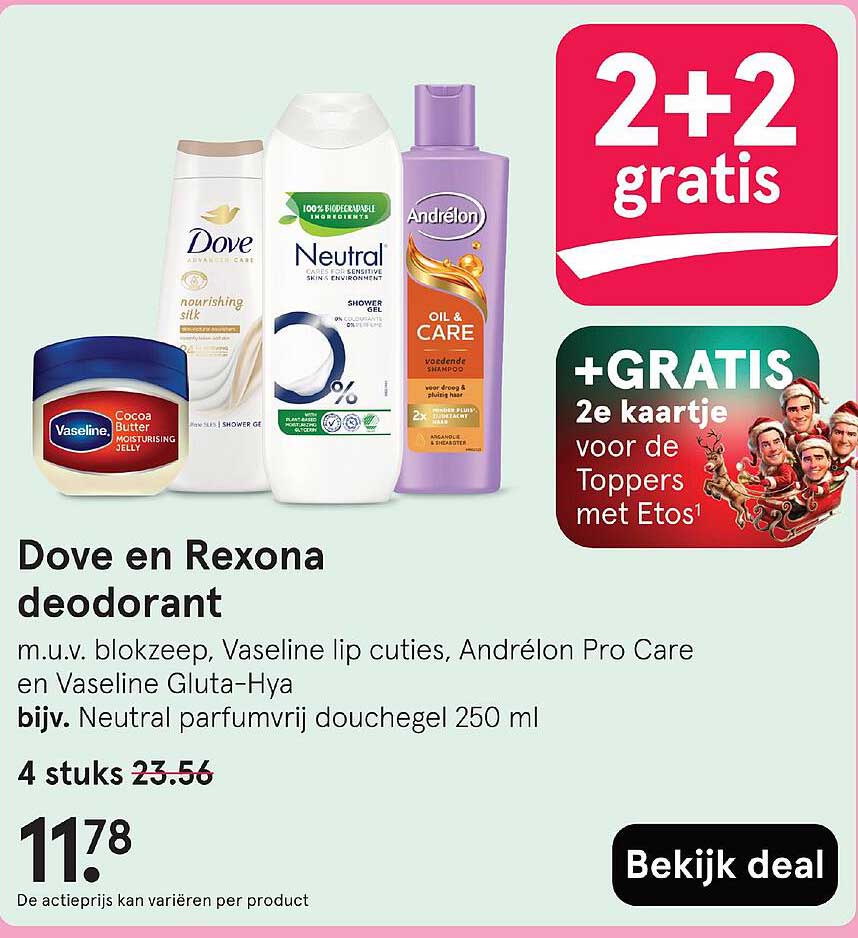 Dove en Rexona deodorant