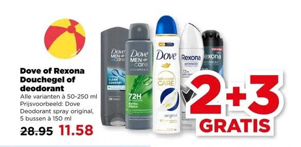 Dove of Rexona Douchegel of deodorant