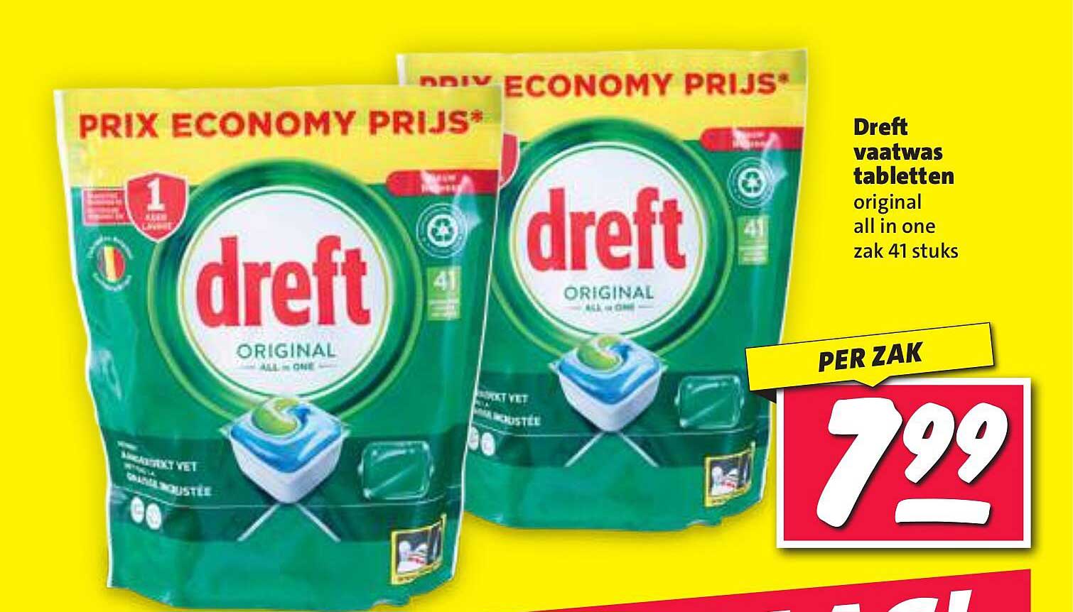 Dreft vaatwas tabletten original all in one zak 41 stuks