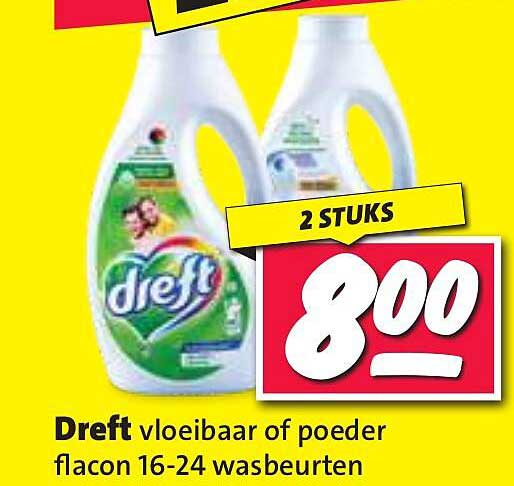 Dreft vloeibaar of poeder flacon 16-24 wasbeurten