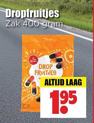 Dropfruitjes Zak 400 gram