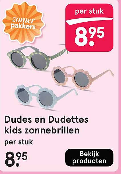 Dudes en Dudettes kids zonnebrillen