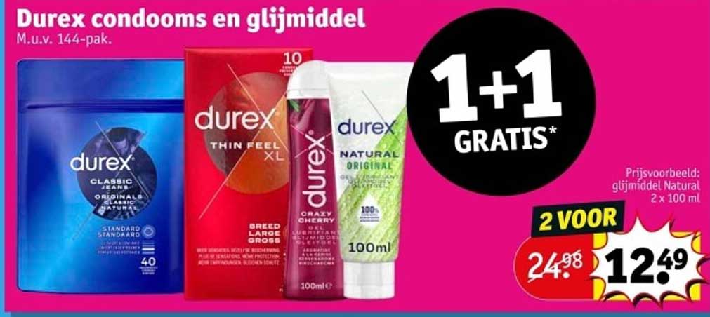 Durex condooms en glijmiddel M.u.v. 144-pak