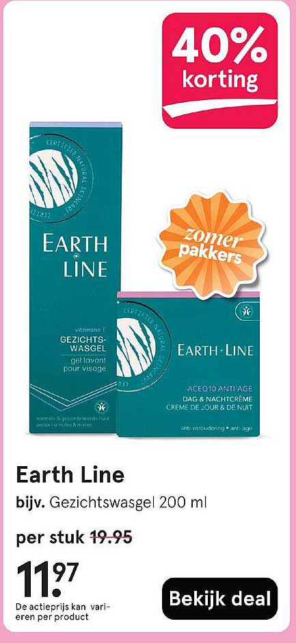 Earth Line gezichtswasgel 200 ml