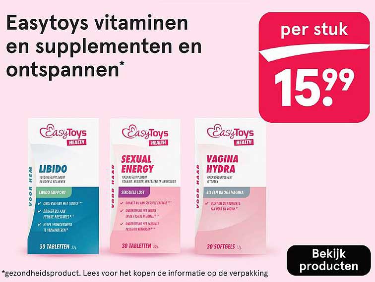 Easytoys vitaminen en supplementen en ontspannen