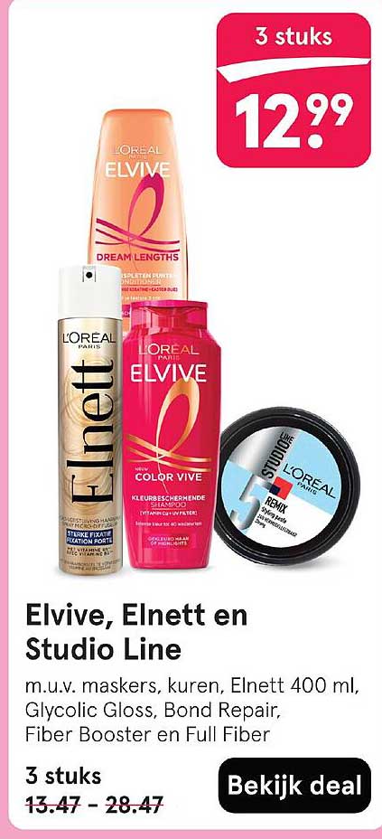 Elvive, Elnett en Studio Line
