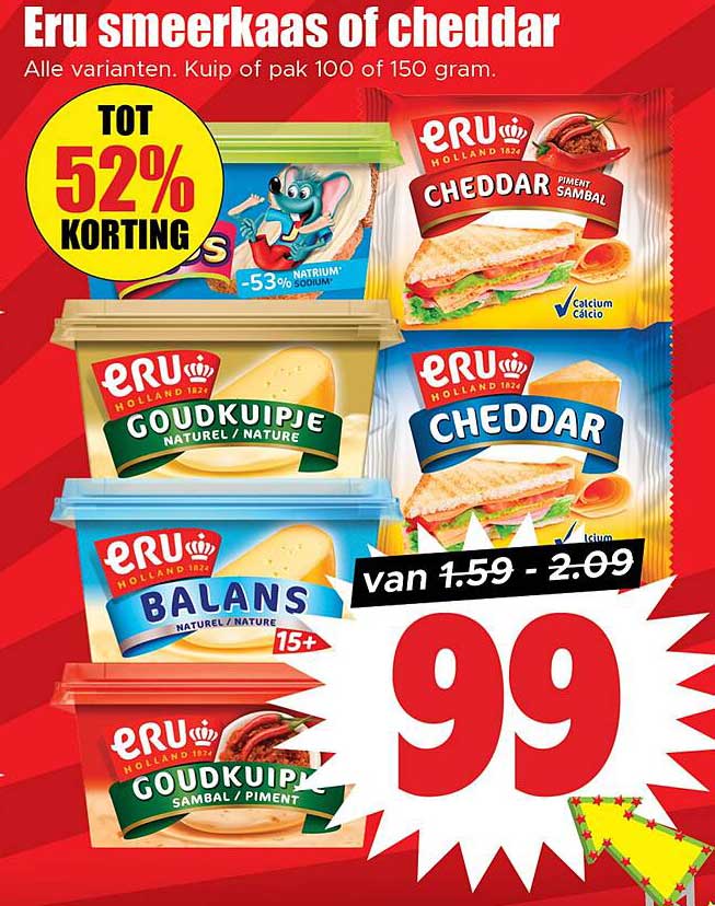Eru smeerkaas of cheddar