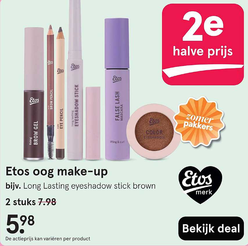 Etos oog make-up bijv. Long Lasting eyeshadow stick brown