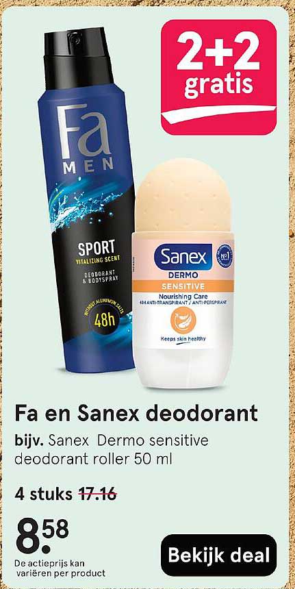 Fa en Sanex deodorant