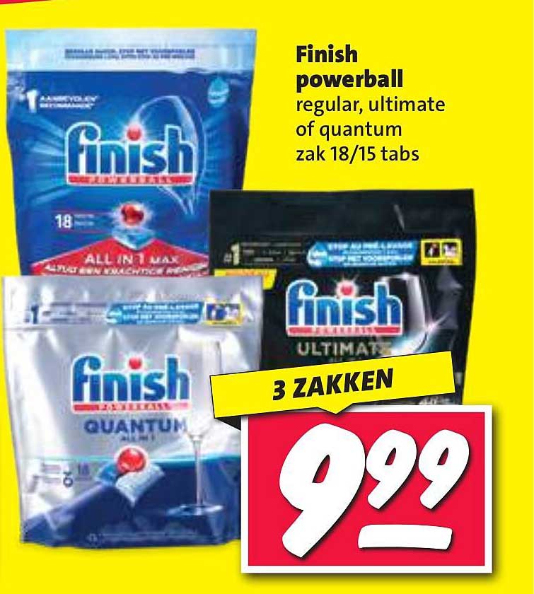 Finish powerball regular, ultimate of quantum zak 18/15 tabs
