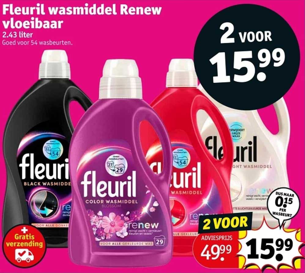 Fleuril wasmiddel Renew vloeibaar