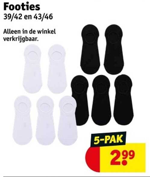 Footies 39/42 en 43/46 - 5-PAK