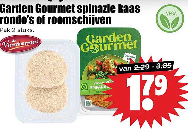 Garden Gourmet spinazie kaas rondo’s of roomschijven