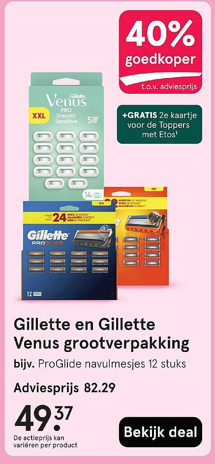 Gillette en Gillette Venus grootverpakking