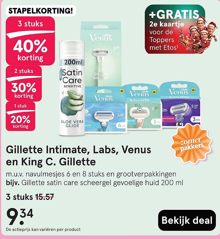 Gillette Intimate, Labs, Venus en King C. Gillette