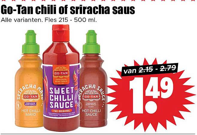 Go-Tan chili of sriracha saus