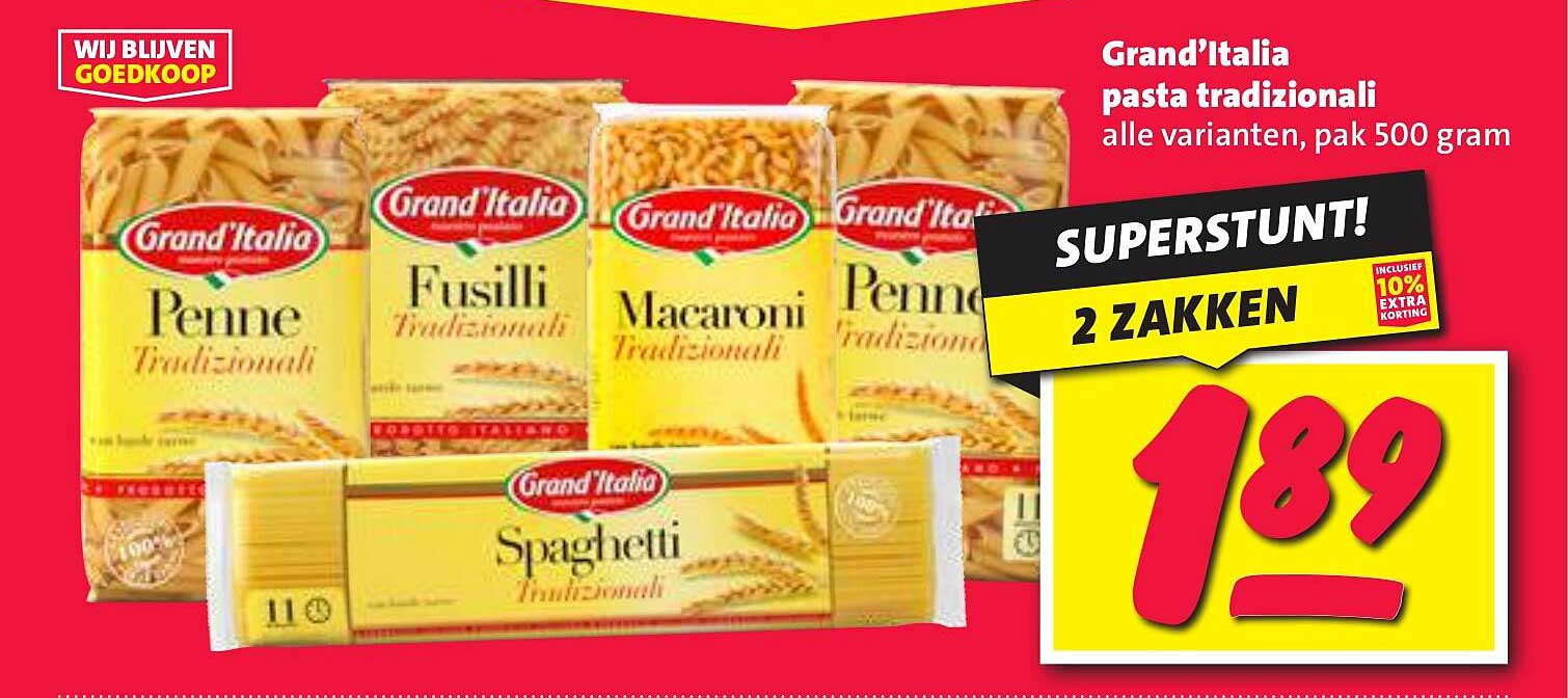 Grand'Italia pasta tradizionali alle varianten, pak 500 gram