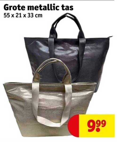 Grote metallic tas