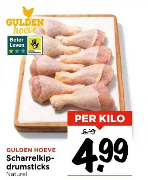 GULDEN HOEVE Scharrelkip-drumsticks Natuur