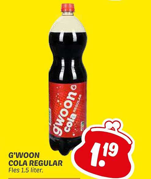 G'woon Cola Regular Fles 1.5 liter
