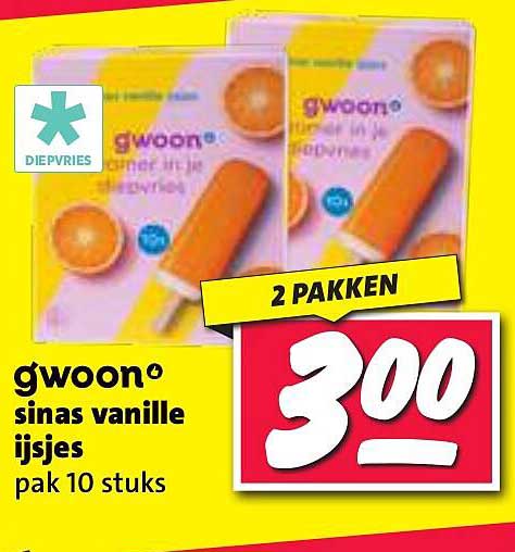 gwoon sinas vanille ijsjes 2 pakken