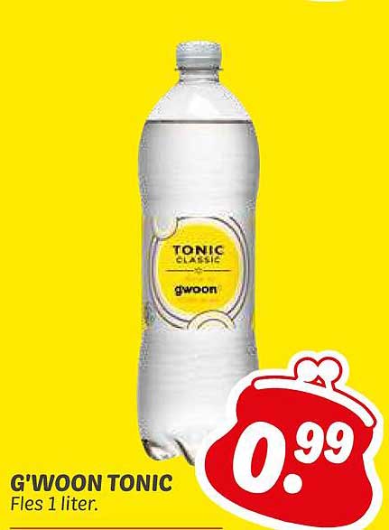 G'woon Tonic Fles 1 liter