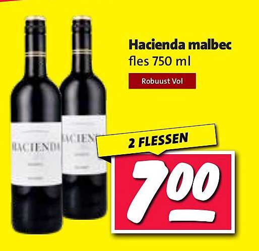 Hacienda malbec fles 750 ml