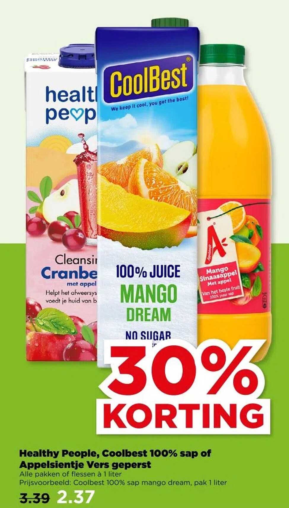 Healthy People, Coolbest 100% sap of Appelsientje Vers geperst