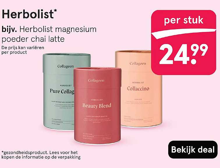 Herbolist magnesium poeder chai latte