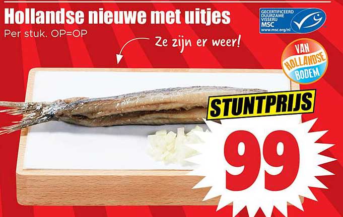 Hollandse nieuwe met uitjes