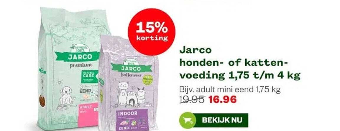Jarco honden- of kattenvoeding 1,75 t/m 4 kg
