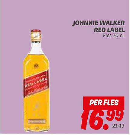 JOHNNIE WALKER RED LABEL FLES 70 CL.