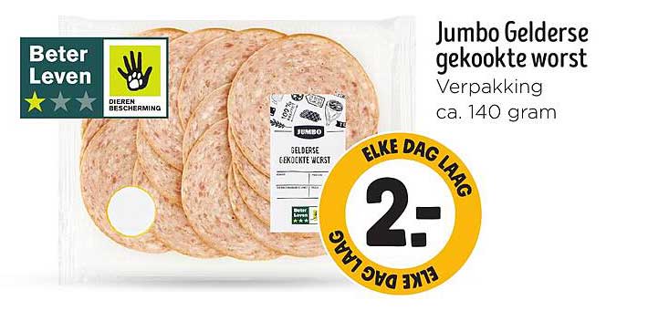 Jumbo Gelderse gekookte worst