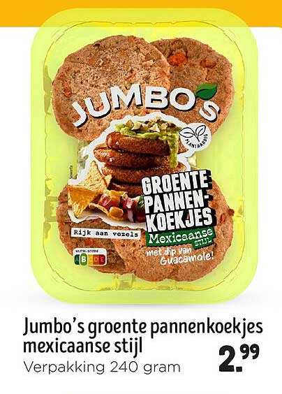 Jumbo’s groente pannenkoekjes mexicaanse stijl