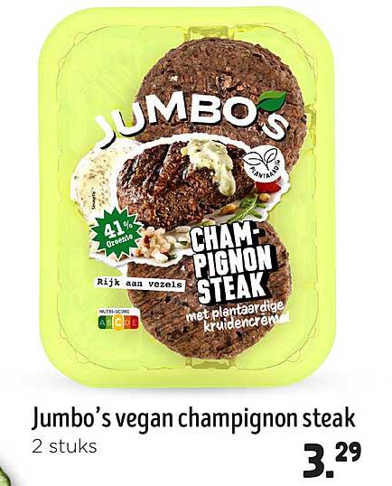 Jumbo's vegan champignon steak