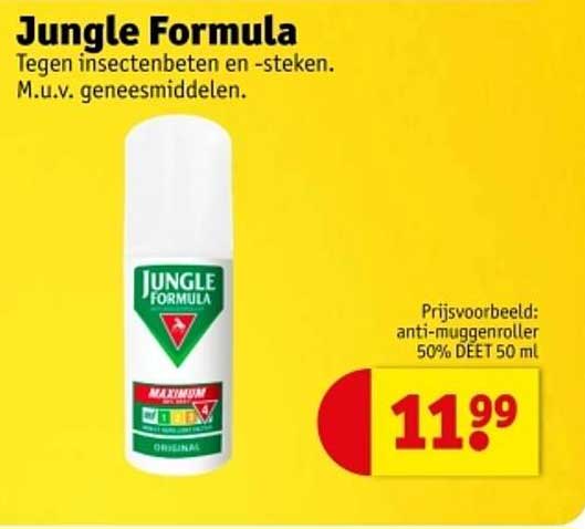 Jungle Formula Tegen insectenbeten en -steken. M.u.v. geneesmiddelen.