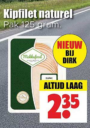 Kipfilet natuurel Pak 125 gram.