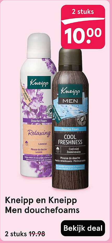 Kneipp en Kneipp Men douchefoams